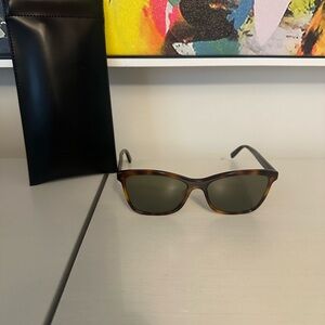Saint Laurent Tortoise Shell Sunglasses with Black Case, Brand New!